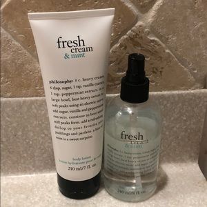 Fresh cream and mint set